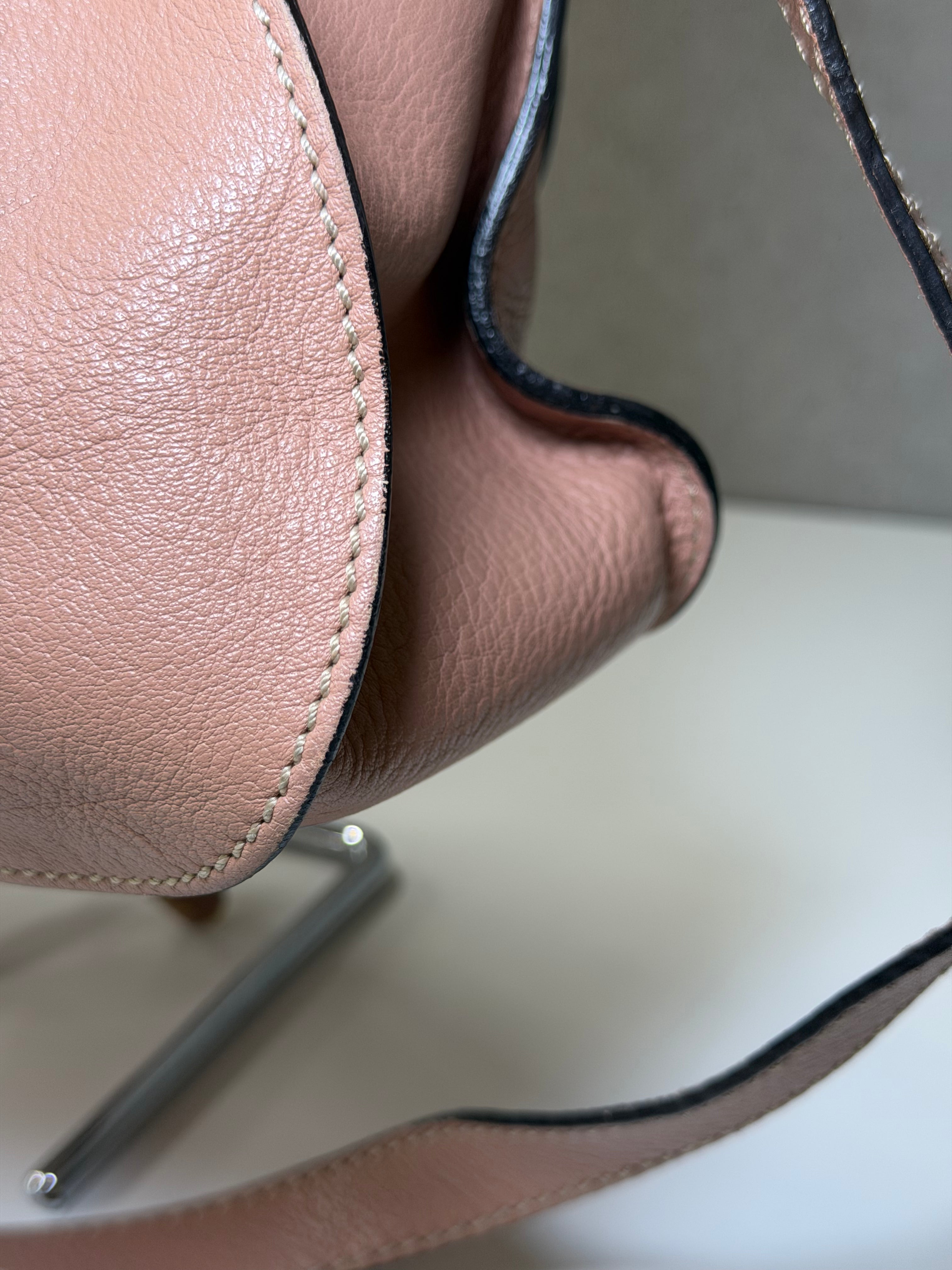 Borsa Chloé Marcie in Pelle Rosa Cipria