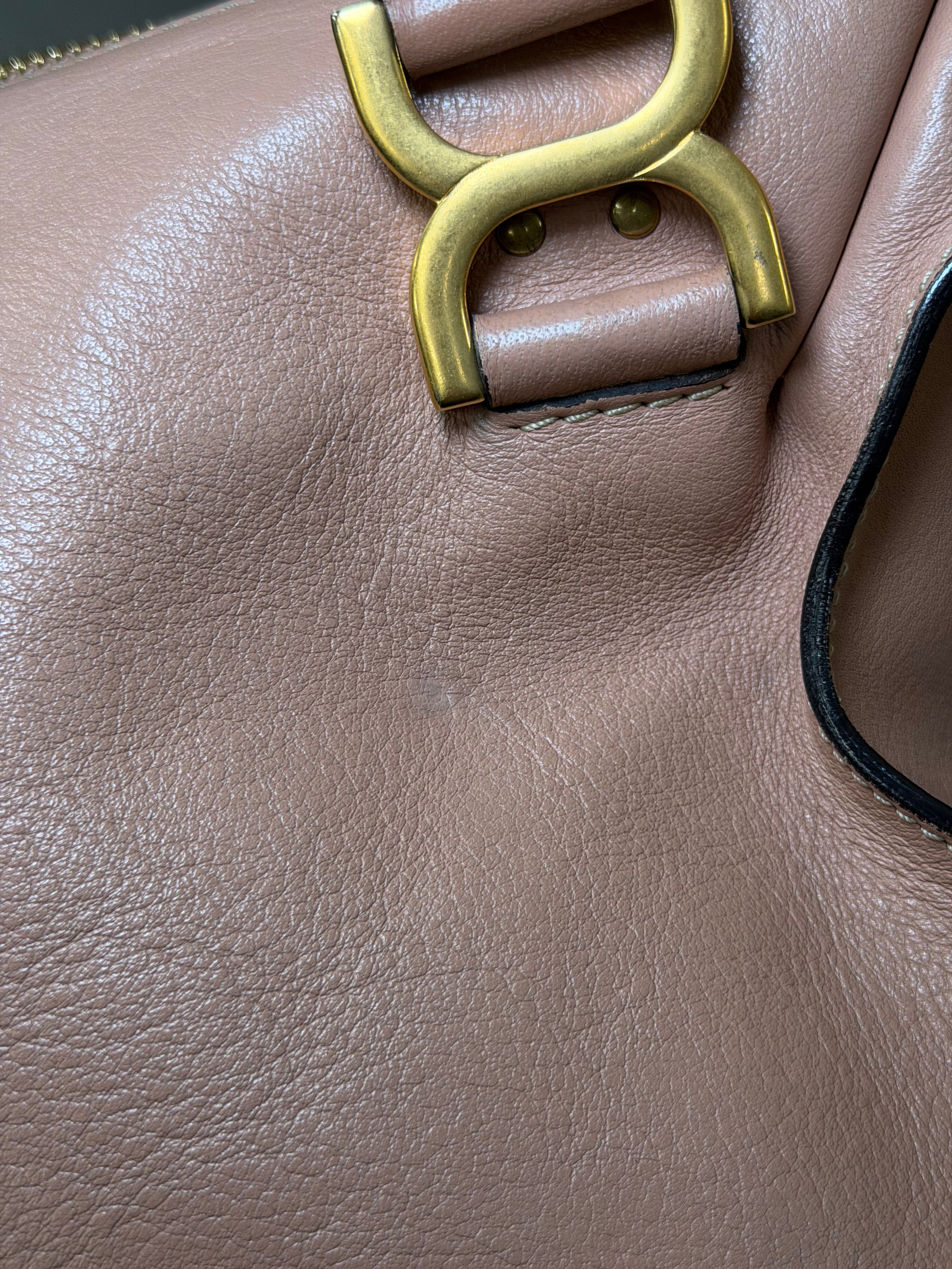 Borsa Chloé Marcie in Pelle Rosa Cipria