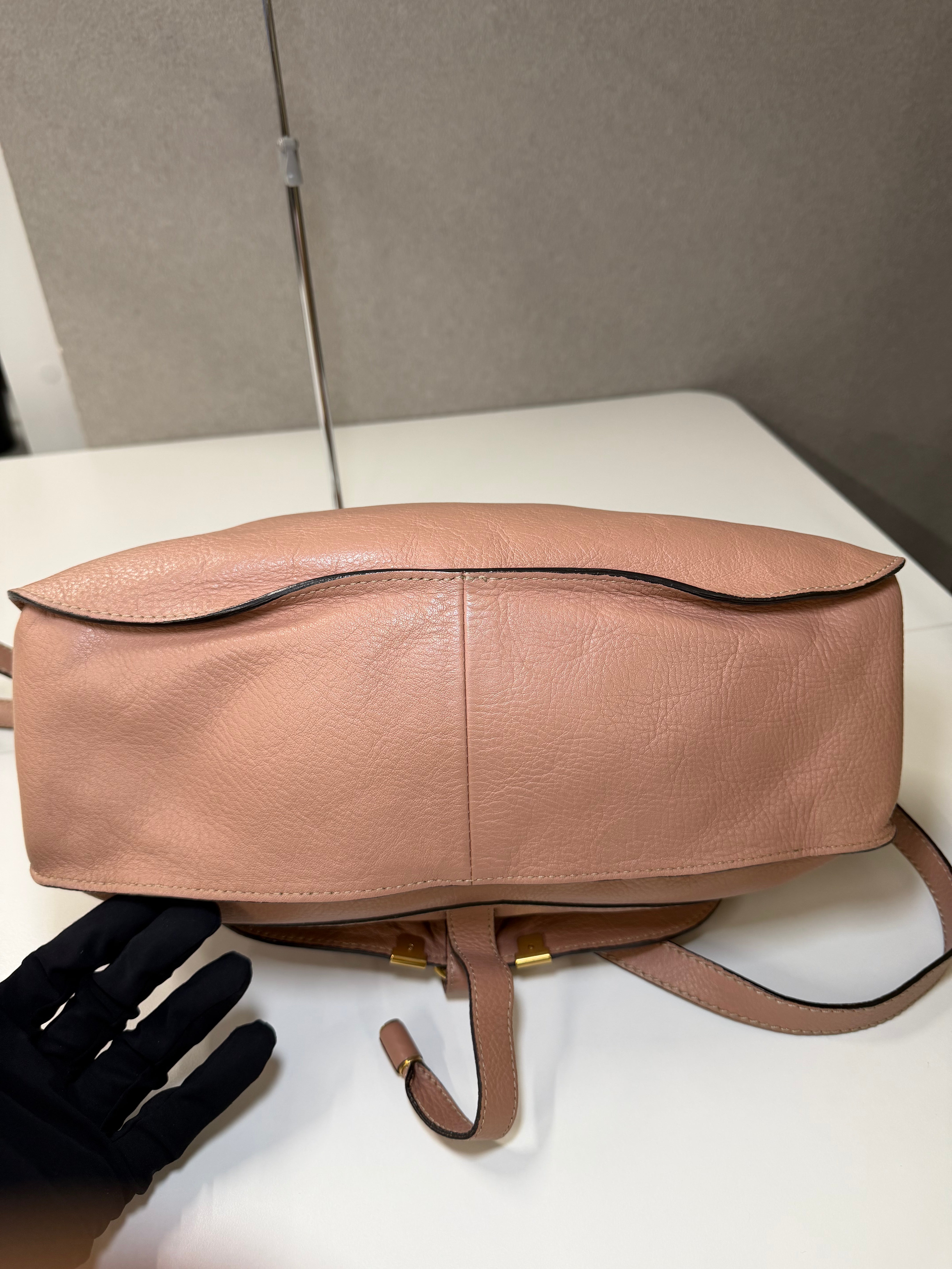 Borsa Chloé Marcie in Pelle Rosa Cipria