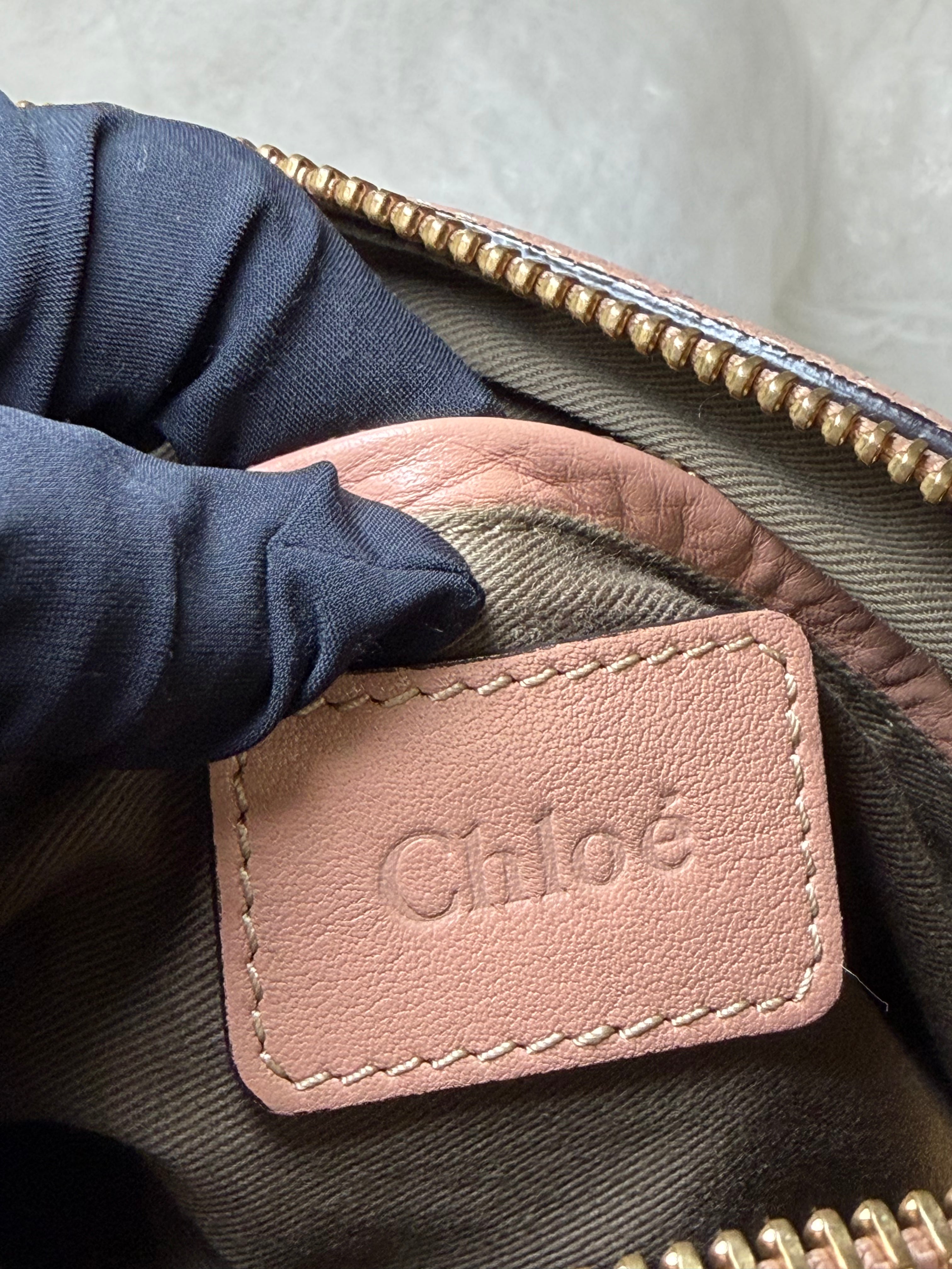 Borsa Chloé Marcie in Pelle Rosa Cipria