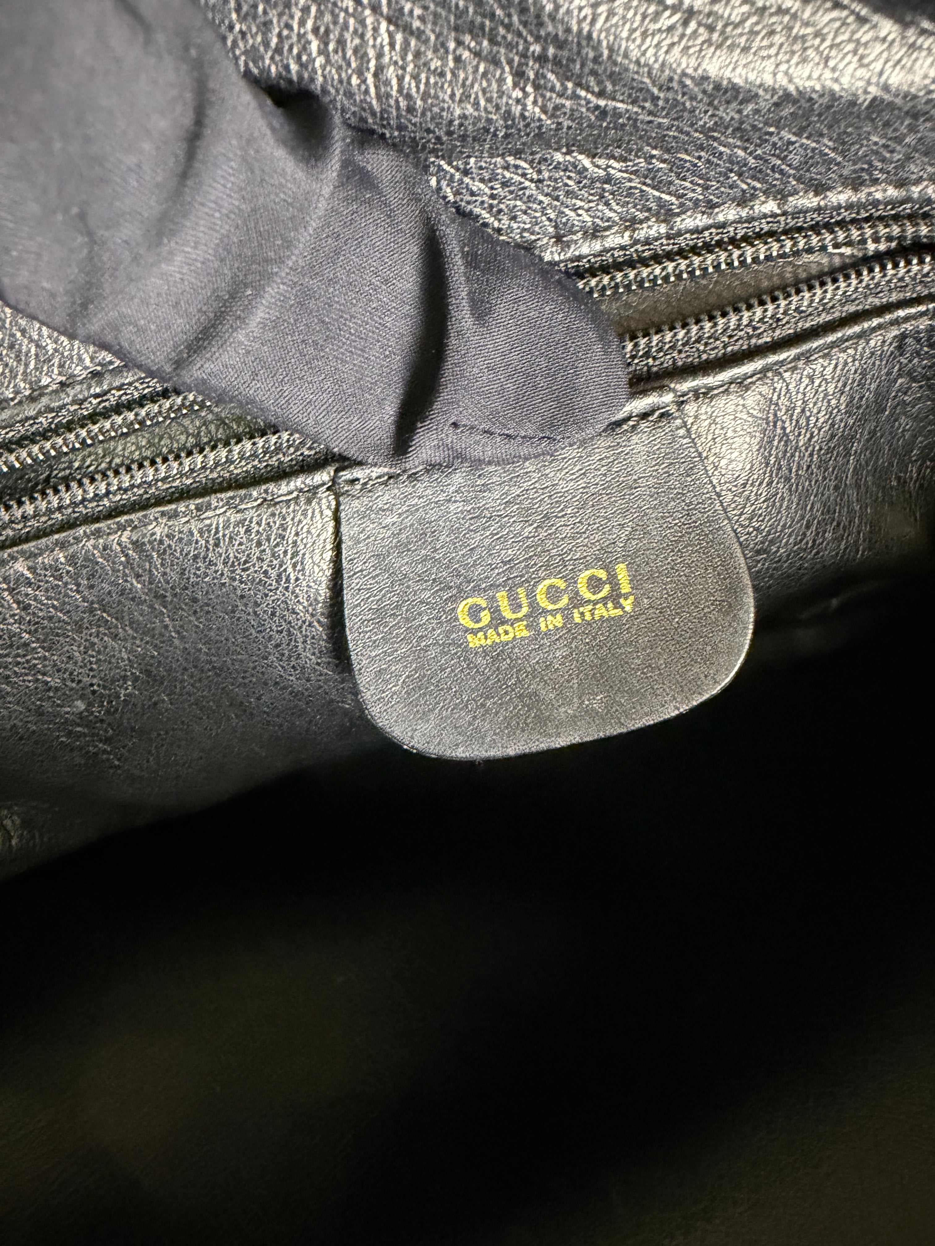 Borsa Vintage Gucci con Manico in Bambù