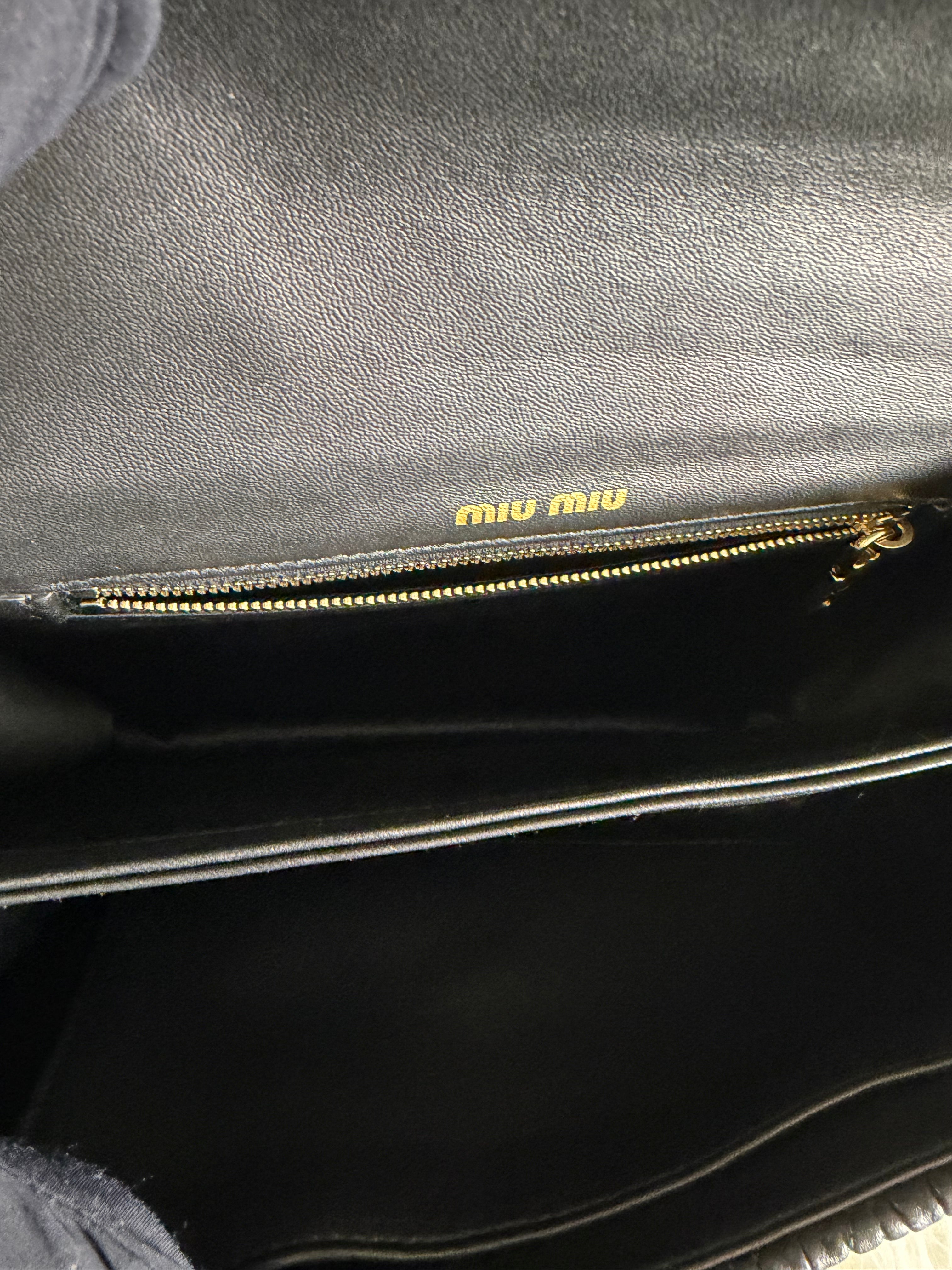 Borsa Miu Miu Confidential in Pelle Nera
