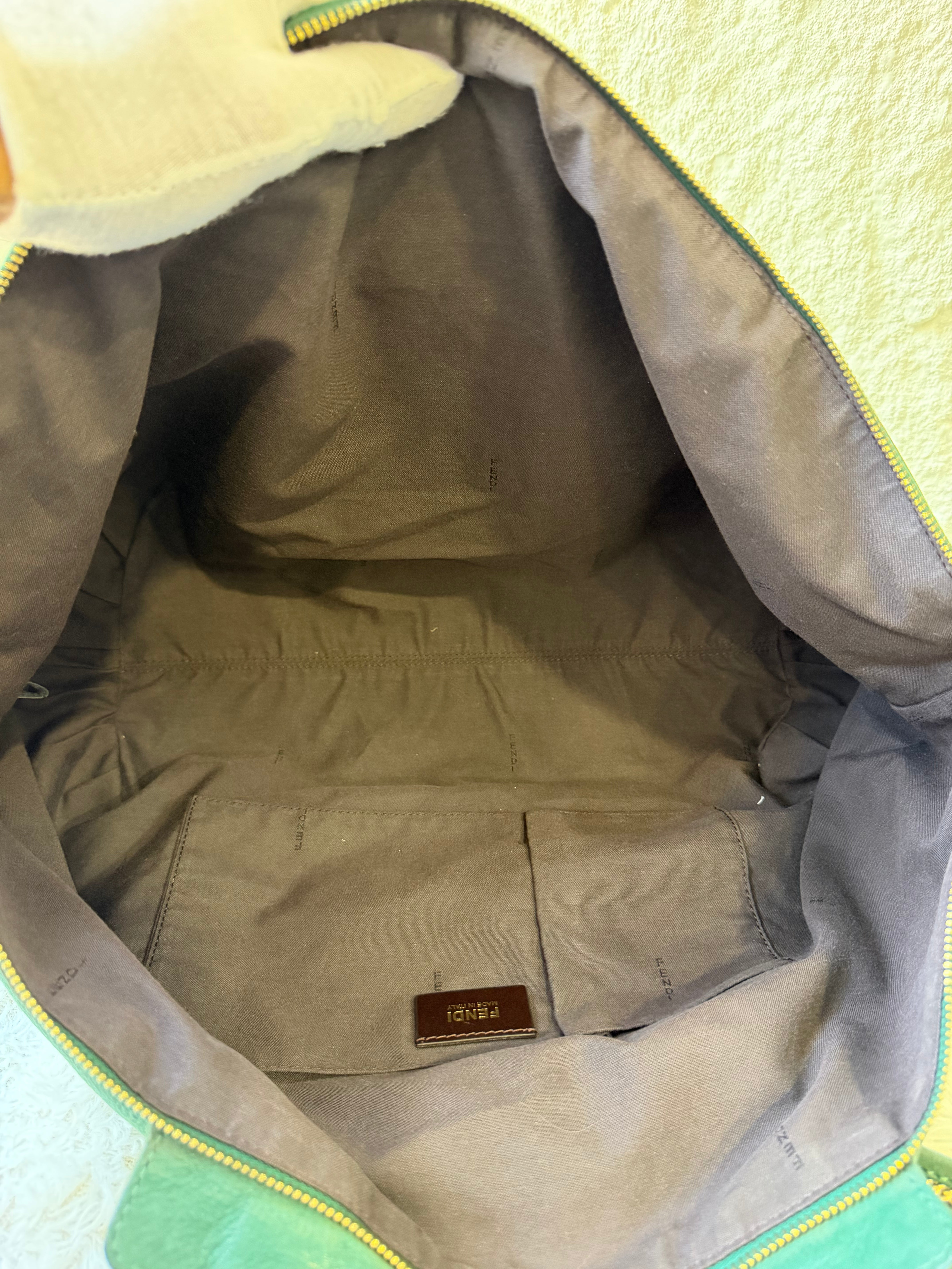 Borsa Fendi Chains Tote in Suede