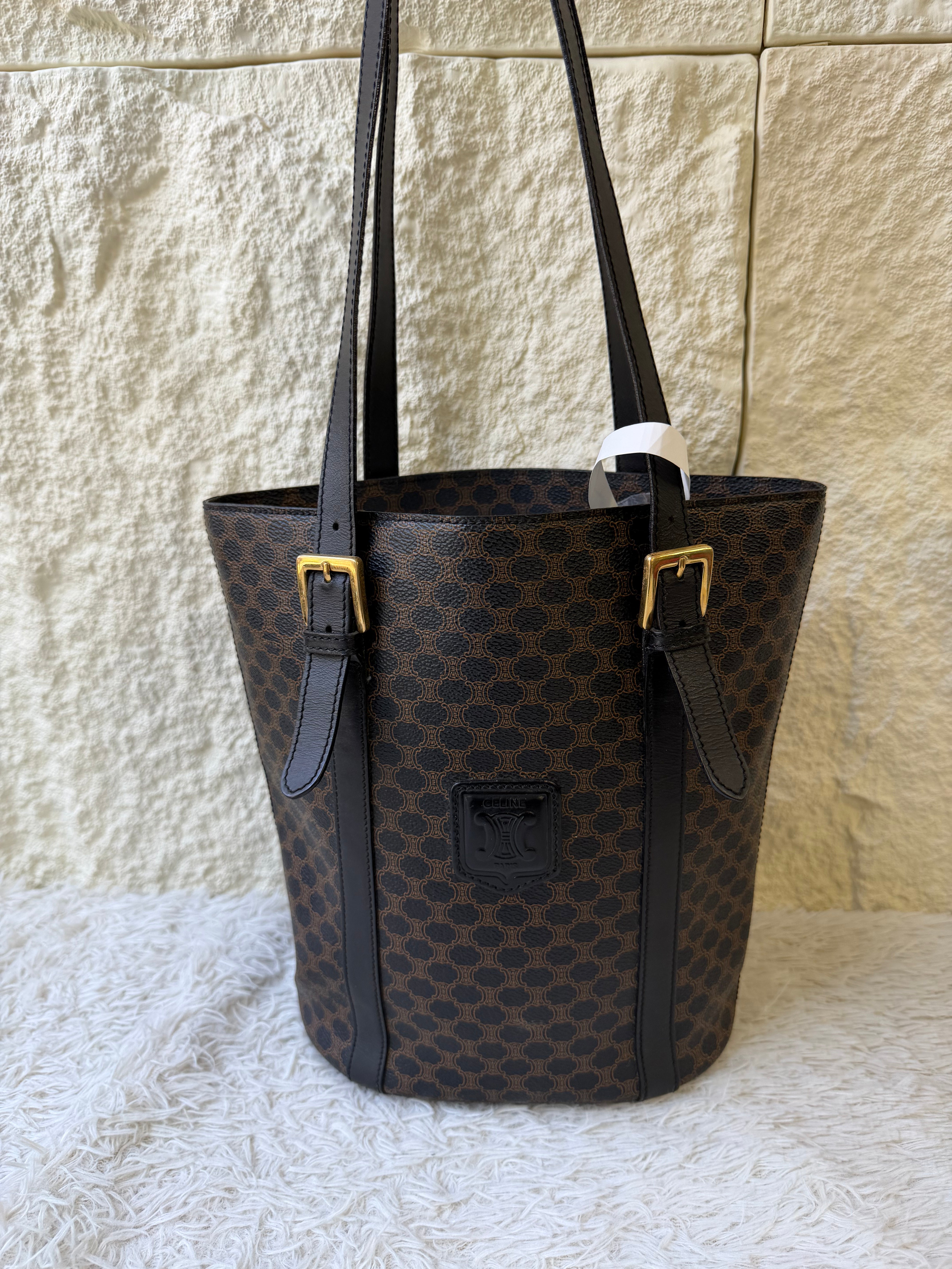 Borsa Tote Celine Vintage con Stampa Macadam